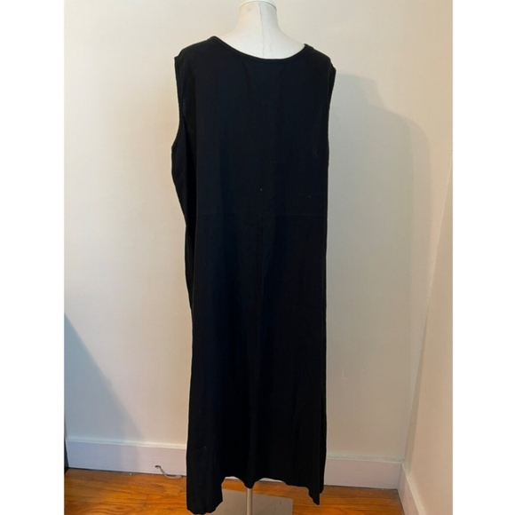 3X Linen Blend Safari Print Stonebridge Plus Size Dress - Picture 5 of 7